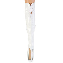Load image into Gallery viewer, Tacones Pleaser JUBILANT-3012 Blanco Str. Charol