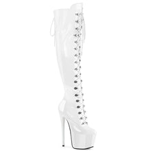 Load image into Gallery viewer, Tacones Pleaser JUBILANT-3012 Blanco Str. Charol