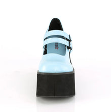 Carregar imagem no visualizador da galeria, Zapatos con plataforma Demonia KERA-08 B. Blue Piel vegana