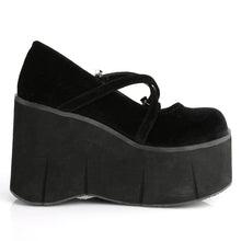 Carregar imagem no visualizador da galeria, Zapatos con plataforma Demonia KERA-10 Negro Velvet