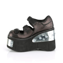 Cargar imagen en el visor de la galería, Zapatos con plataforma Demonia KERA-13 Negro-Pewter Piel vegana