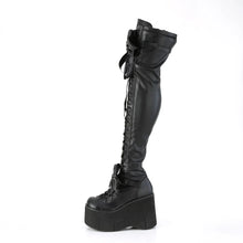 Cargar imagen en el visor de la galería, Botas (Over the Knee) Demonia KERA-303 Negro Stretch Piel vegana