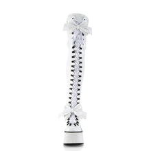 Carregar imagem no visualizador da galeria, Botas (Over the Knee) Demonia KERA-303 Blanco Stretch Charol