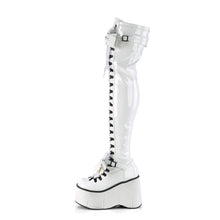 Carregar imagem no visualizador da galeria, Botas (Over the Knee) Demonia KERA-303 Blanco Stretch Charol