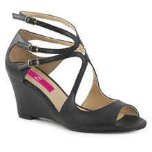 Load image into Gallery viewer, Tacones Pleaser Pink Label KIMBERLY-04 Negro Piel Sintética