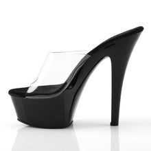 Load image into Gallery viewer, Tacones Pleaser KISS-201 Transparente Negro