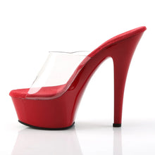 Load image into Gallery viewer, Tacones Pleaser KISS-201 Transparente Rojo