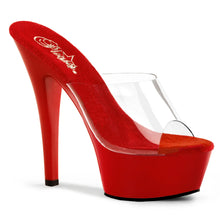 Load image into Gallery viewer, Tacones Pleaser KISS-201 Transparente Rojo