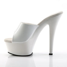 Load image into Gallery viewer, Tacones Pleaser KISS-201 Blanco Charol