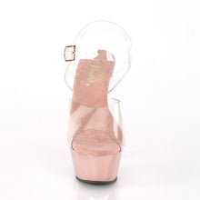 Load image into Gallery viewer, Tacones Pleaser KISS-208 Transparente Oro Rosa