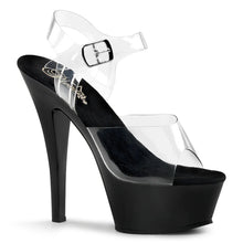 Cargar imagen en el visor de la galería, Tacones Pleaser KISS-208 Transparente Negro