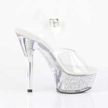 Carregar imagem no visualizador da galeria, Tacones Pleaser KISS-208RSI Transparente Plata