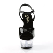 Cargar imagen en el visor de la galería, Tacones Pleaser KISS-209 Negro Charol Transparente