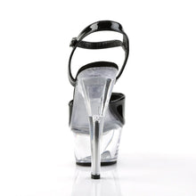 Cargar imagen en el visor de la galería, Tacones Pleaser KISS-209 Negro Charol Transparente