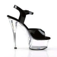 Cargar imagen en el visor de la galería, Tacones Pleaser KISS-209 Negro Charol Transparente