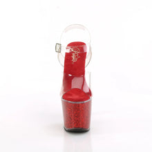 Cargar imagen en el visor de la galería, Tacones Pleaser LOVESICK-708SG Transparente Rojo Iridescent