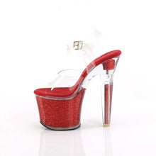 Cargar imagen en el visor de la galería, Tacones Pleaser LOVESICK-708SG Transparente Rojo Iridescent