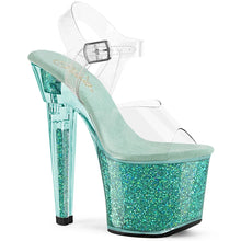 Cargar imagen en el visor de la galería, Tacones Pleaser LOVESICK-708SG Transparente Aguamarina Iridescent