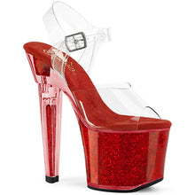 Cargar imagen en el visor de la galería, Tacones Pleaser LOVESICK-708SG Transparente Rojo Iridescent