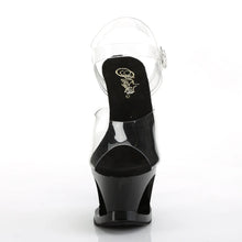 Carregar imagem no visualizador da galeria, Tacones Pleaser MOON-708HRS Transparente Negro Rojo