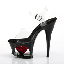 Carregar imagem no visualizador da galeria, Tacones Pleaser MOON-708HRS Transparente Negro Rojo