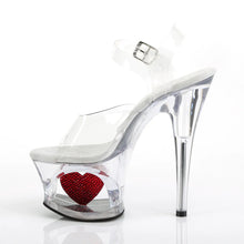 Carregar imagem no visualizador da galeria, Tacones Pleaser MOON-708HRS Transparente Rojo