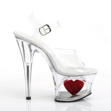 Carregar imagem no visualizador da galeria, Tacones Pleaser MOON-708HRS Transparente Rojo