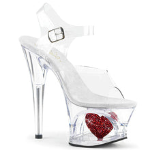 Carregar imagem no visualizador da galeria, Tacones Pleaser MOON-708HRS Transparente Rojo