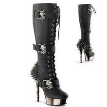 Carregar imagem no visualizador da galeria, Botas Demonia MUERTO-2028 Negro Piel vegana/Pewter Chrome