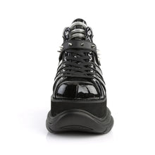 Carregar imagem no visualizador da galeria, Zapatos con plataforma Demonia NEPTUNE-100 Negro Glitter-Plata/Piel vegana