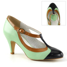 Carregar imagem no visualizador da galeria, Tacones Pin Up Couture PEACH-03 Mint Piel Sintética