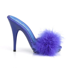 Load image into Gallery viewer, Tacones Fabulicious POISE-501F Azul Satin Marabou