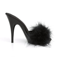 Load image into Gallery viewer, Tacones Fabulicious POISE-501F Negro Satin Marabou