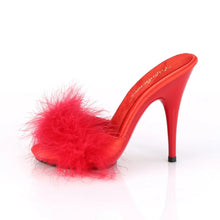 Load image into Gallery viewer, Tacones Fabulicious POISE-501F Rojo Satin Marabou