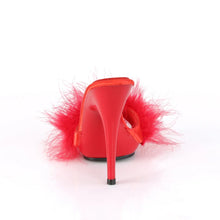 Load image into Gallery viewer, Tacones Fabulicious POISE-501F Rojo Satin Marabou