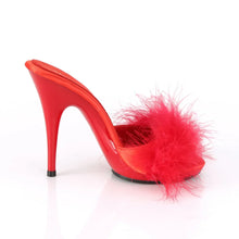 Load image into Gallery viewer, Tacones Fabulicious POISE-501F Rojo Satin Marabou