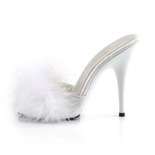 Load image into Gallery viewer, Tacones Fabulicious POISE-501F Blanco Satin Marabou