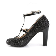 Carregar imagem no visualizador da galeria, Tacones Pleaser Pink Label QUEEN-01 Negro Gltr Charol