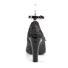 Carregar imagem no visualizador da galeria, Tacones Pleaser Pink Label QUEEN-01 Negro Gltr Charol