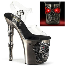 Carregar imagem no visualizador da galeria, Tacones Pleaser RAPTURE-808-LT Transparente Satin Pewter