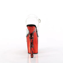 Load image into Gallery viewer, Tacones Pleaser RAPTURE-808-LT Transparente Satin Rojo