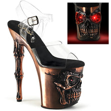Carregar imagem no visualizador da galeria, Tacones Pleaser RAPTURE-808-LT Transparente Satin Copper