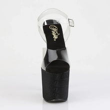 Cargar imagen en el visor de la galería, Tacones Pleaser RAZZLE-808WR Transparente Negro Reptile
