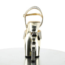 Load image into Gallery viewer, Tacones Pleaser REVOLVER-709G Dorado Gltr Cromo