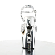 Cargar imagen en el visor de la galería, Tacones Pleaser REVOLVER-709G Plata Gltr Cromo
