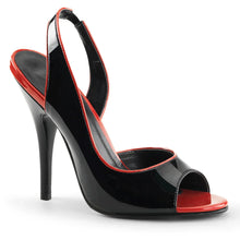 Cargar imagen en el visor de la galería, Tacones Pleaser SEDUCE-117 Negro Rojo Charol