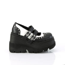 Carregar imagem no visualizador da galeria, Zapatos con plataforma Demonia SHAKER-27 Negro-Blanco Piel vegana