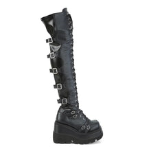 Cargar imagen en el visor de la galería, Botas (Over the Knee) Demonia SHAKER-350 Negro Veagn Leather-Stretch