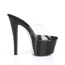 Carregar imagem no visualizador da galeria, Tacones Pleaser SKY-301CRS Transparente Negro Plata