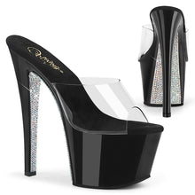 Carregar imagem no visualizador da galeria, Tacones Pleaser SKY-301CRS Transparente Negro Plata